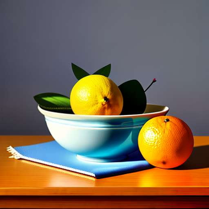 Citrus Fruit Bowl Midjourney Prompt - Create Your Own Hand-Painted Masterpiece - Socialdraft