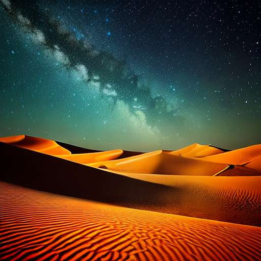 Starry Night Desert Midjourney Prompt - Customizable Text-to-Image Model - Socialdraft