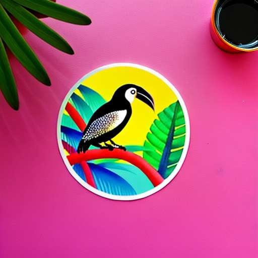 Tropical Exotic Animal Sticker Design Midjourney Prompt - Socialdraft