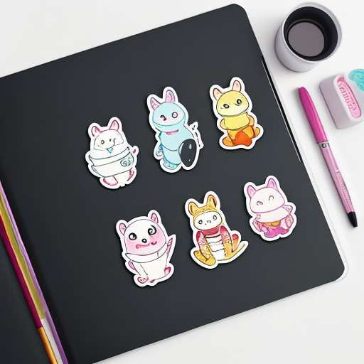 Customizable Cute Stickers for Personalization with Midjourney Prompts - Socialdraft