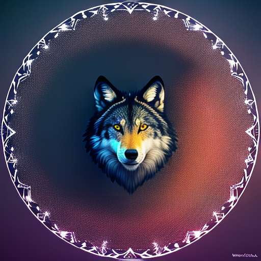 Winter Forest Mandala Wolf Midjourney Prompt - Socialdraft