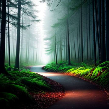 Twilight Forest Trail Midjourney Prompt - Create your Own Magical Forest Trail Image! - Socialdraft