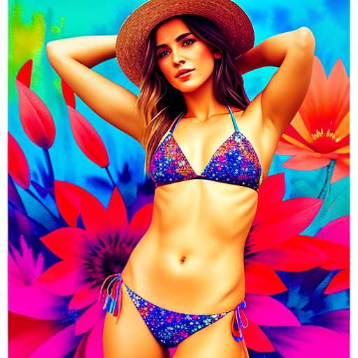 Boho Floral Bikini Midjourney Generator for DIY Swimsuit Designers - Socialdraft