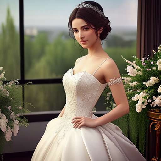 Elegant Bridal Portrait: Customizable Midjourney Prompt for Stunning Wedding Art - Socialdraft