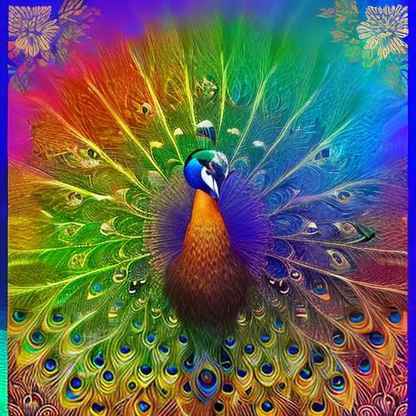 Mandala Peacock in Garden - Customizable Midjourney Prompt - Socialdraft