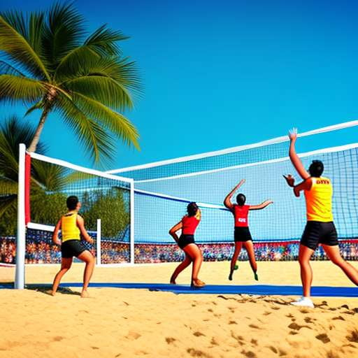 Beach Volleyball Midjourney Art: Volley on the Sand - Socialdraft