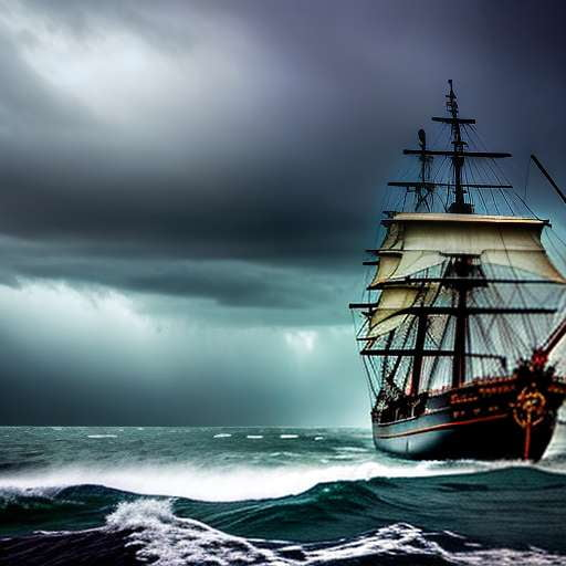 Pirate Ship Adventure Hologram Midjourney Prompt: Explore the High Seas in 3D! - Socialdraft