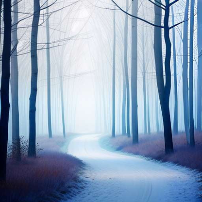 Winter Forest Midjourney Image Prompt for Creative Recreation - Socialdraft