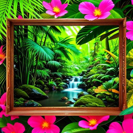 Retro Rainforest Midjourney Prompt: Customizable Jungle Art Creation Tool - Socialdraft