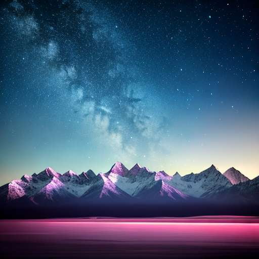 Diamond Mountain Range Night Sky Midjourney Prompt - Socialdraft