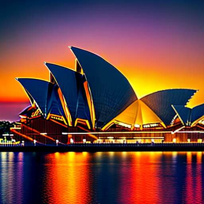 Sunrise Opera House Midjourney Prompt - Socialdraft