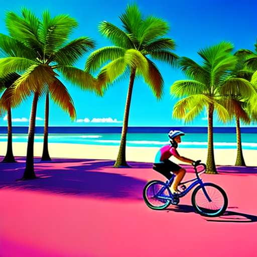 Beach Bike Ride Midjourney Prompts - Create Your Own Scenic Adventure Images! - Socialdraft