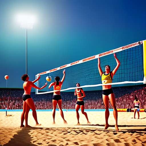 Beach Volleyball Midjourney Prompt - Customizable Image Generation - Socialdraft