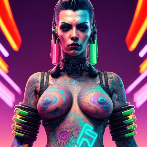 Cyberpunk Women Tattoo Prompt for Unique Tattoo Designs in Midjourney - Socialdraft
