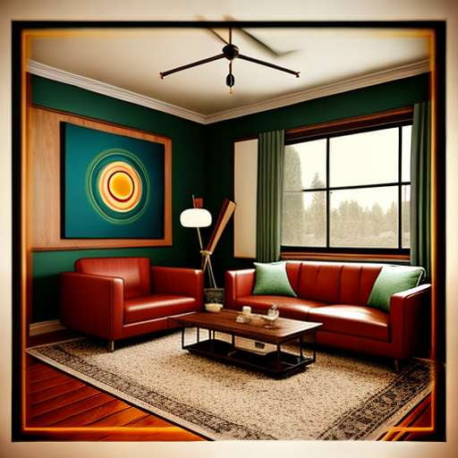 Retro Home Design Midjourney Prompt - Customizable 80s Aesthetic Interiors - Socialdraft