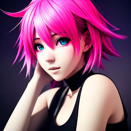 Anime Girl with Pink Hair Midjourney Prompt - Customizable Text-to-Image Creation - Socialdraft
