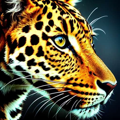 Leopard Stare Midjourney Prompt - Customizable Wildlife Art Image Generator - Socialdraft