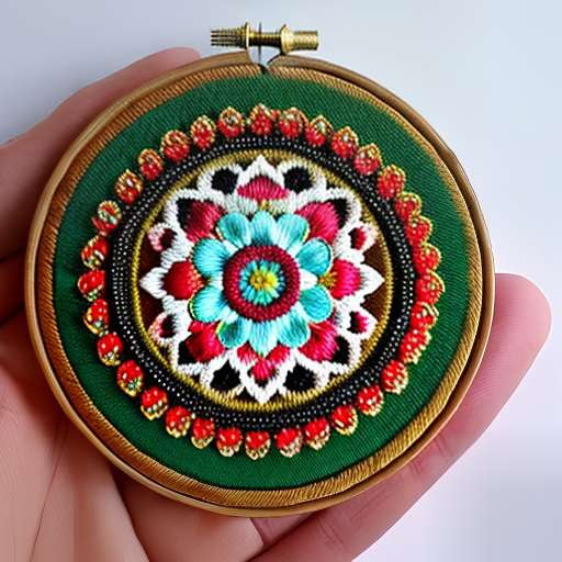 Floral Mandala Embroidery Midjourney Prompt - Socialdraft