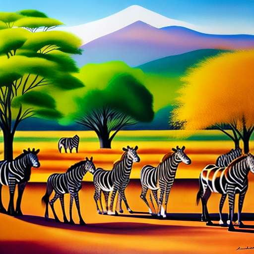 African Wildlife Watercolor Midjourney Prompt for Custom Creations - Socialdraft
