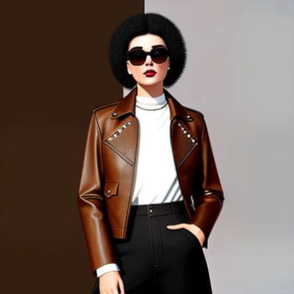70s Inspired Leather Jacket Midjourney Prompt - Customizable Image Generation - Socialdraft