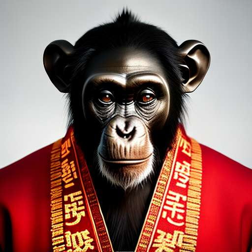 Chimpanzee in Traditional Chinese Attire Midjourney Prompt - Socialdraft