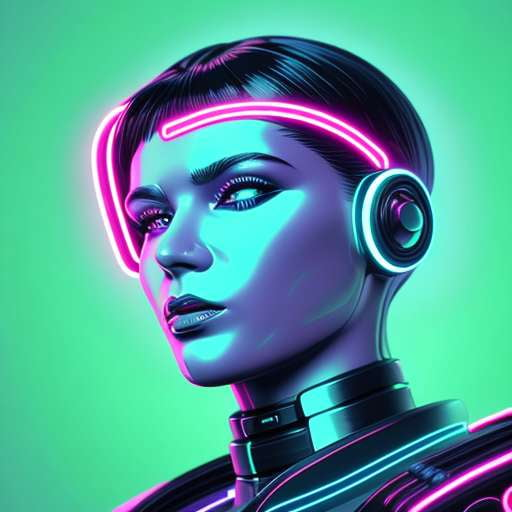 Cybernetic Neon Portrait Midjourney Prompts for Unique Digital Art - Socialdraft
