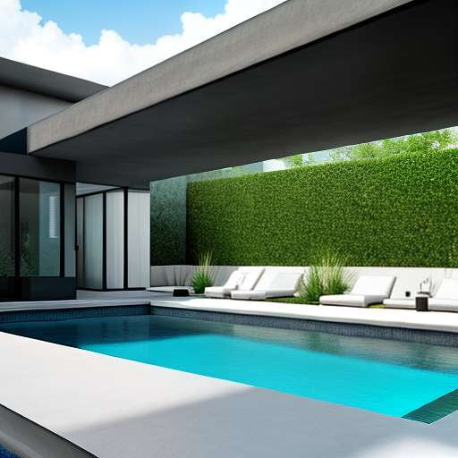"Customizable Sunken Pool Seating Area Design Midjourney Prompt" - Socialdraft