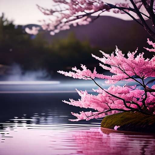 Cherry Blossom Onsen: Midjourney Prompt for Japanese Hot Spring Image - Socialdraft