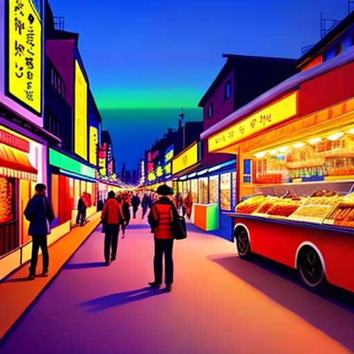 Jeolla Night Market Midjourney Inspiration - Customizable Text-to-Image Prompt for Creative Artwork - Socialdraft
