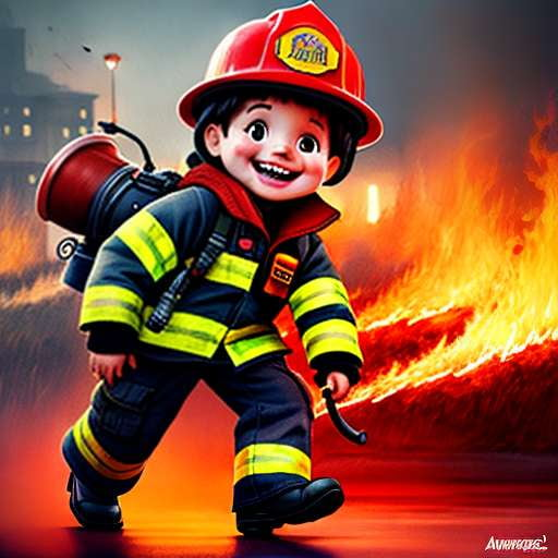 "Heroic Firefighter: Children's Book Cover Midjourney Prompt" - Socialdraft