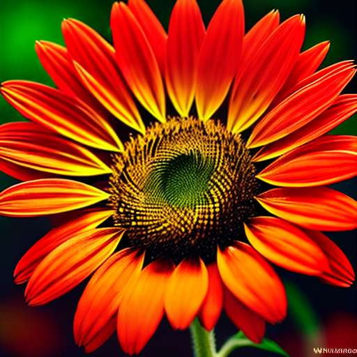 Midjourney Sunflower on Red Background Art Prompt - Socialdraft