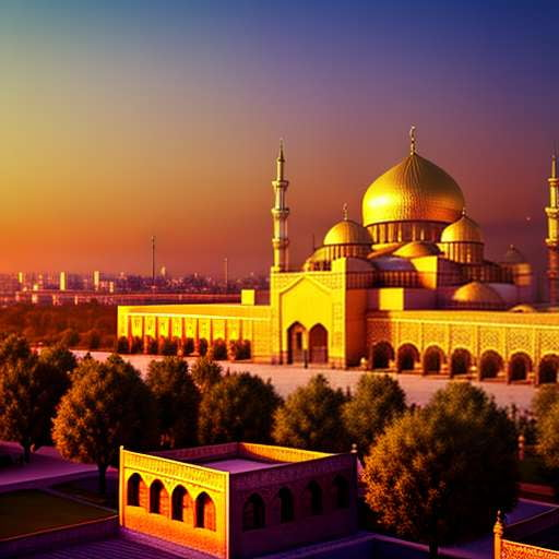 Golden Mosque Midjourney Prompt - Create Striking Islamic Art - Socialdraft
