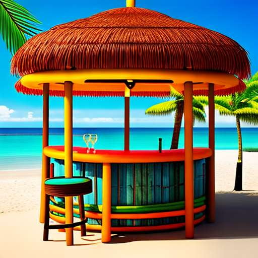 Tropical Paradise Midjourney Prompt for DIY Tiki Bar Design - Socialdraft