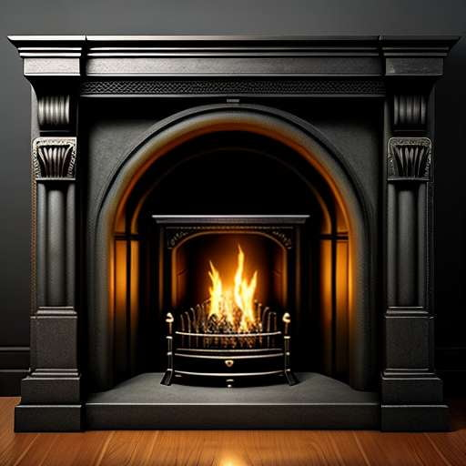 "Gothic Fireplace" Midjourney Prompt: Customizable Text-to-Image Design - Socialdraft