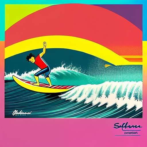 "Surf's Up" Midjourney Prompt for Unique Custom Surfboard Designs - Socialdraft