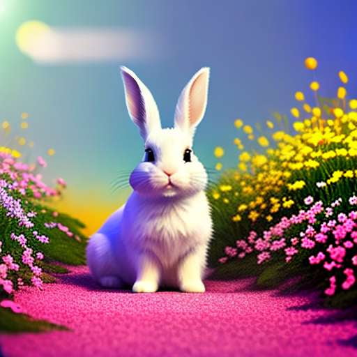 Midjourney Bunny on a Spring Day: Customizable Prompt - Socialdraft