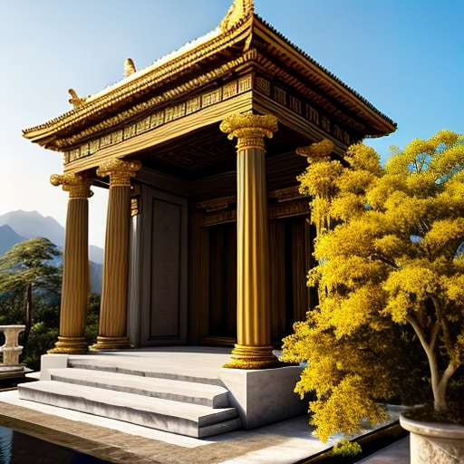 Majestic Ancient Temple Midjourney Portrait Creation - Socialdraft