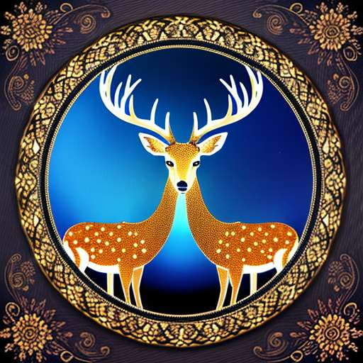 Deer Family Mandala Midjourney Prompt - Create Your Own Mandala Art - Socialdraft