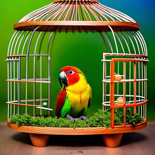 Parrot in Cage Midjourney Prompt - Customizable Text-to-Image Art Creation - Socialdraft
