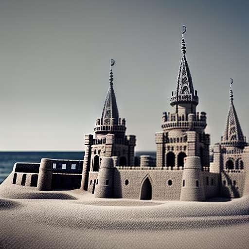 Sandcastle Line Art Midjourney Prompt - Create Your Own Beachy Masterpiece - Socialdraft