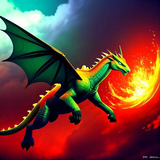 Dragon Flight Midjourney Prompt: Create your own mythical masterpiece! - Socialdraft