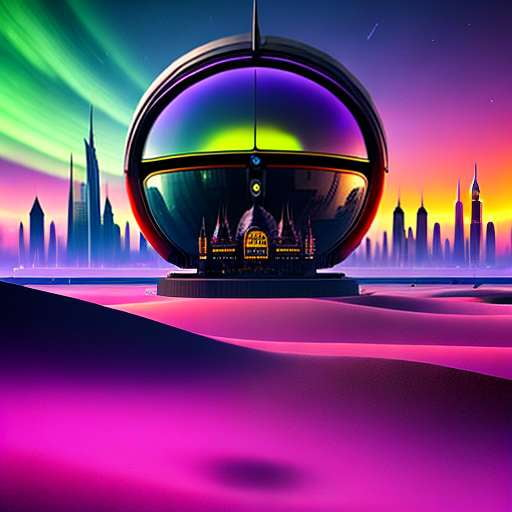Alien Planet Cityscape Midjourney Prompt - Customizable Sci-Fi Artwork - Socialdraft