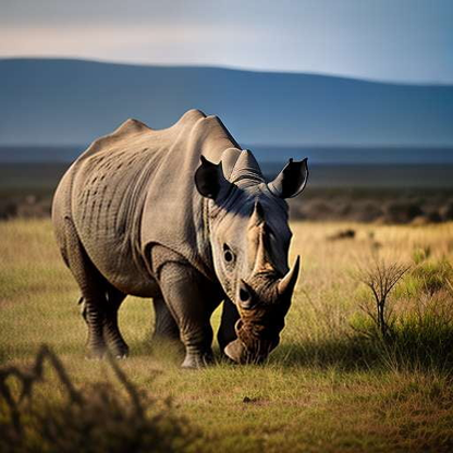 Rhino Midjourney: Customizable Endangered Species Art Prompt - Socialdraft