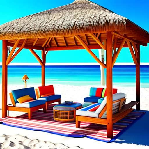 Beach Cabana Midjourney Prompt - Customizable Ocean Getaway Creation - Socialdraft
