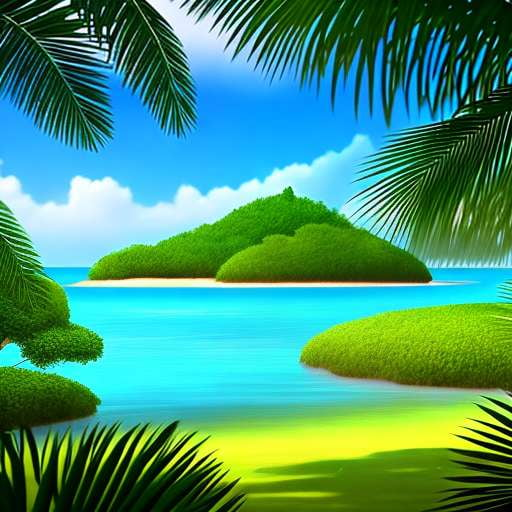 Midjourney Island Paradise Tranquility: Customizable Prompts for Relaxation and Visualization - Socialdraft