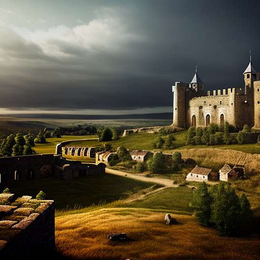 Medieval Siege Battlements Midjourney Prompt - DIY Castle Illustration - Socialdraft
