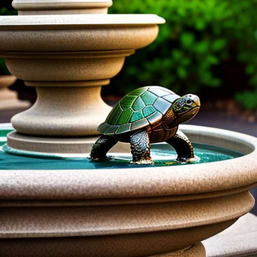 Solar Midjourney Turtle Urn Fountain: Generate Your Own Custom Turtle Sculpture Prompt - Socialdraft