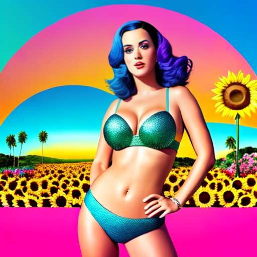 California Gurls Midjourney Prompt for Katy Perry inspired artwork - Socialdraft