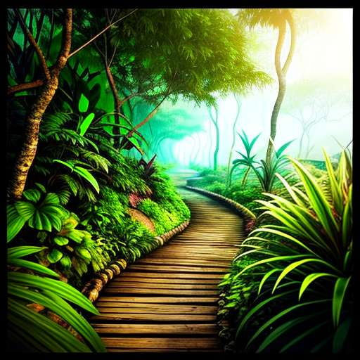 Jungle Path Midjourney Imaginary Illustrations - Create your own Safari Art - Socialdraft