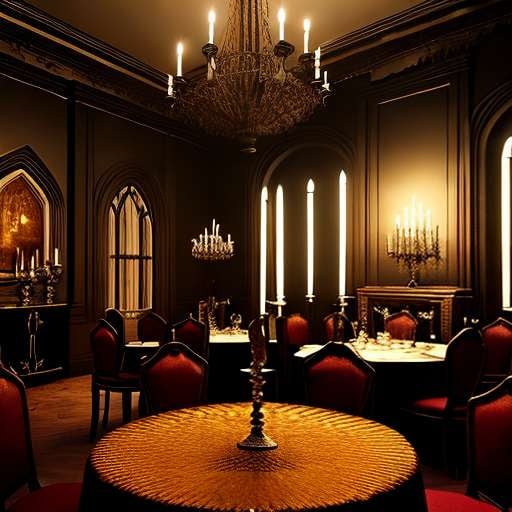 Gothic Castle Dining Room Midjourney Prompt - Socialdraft